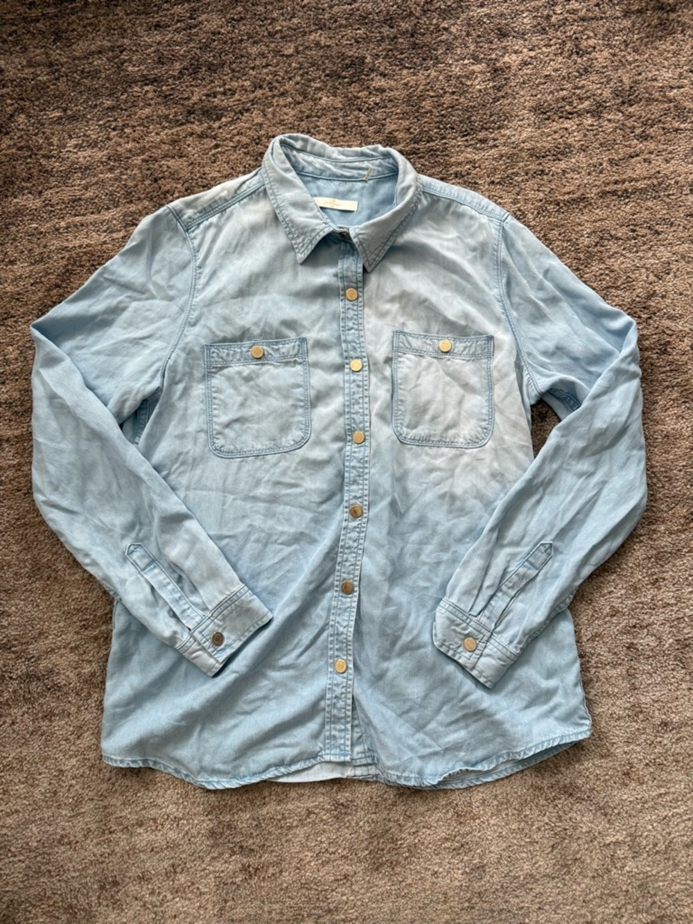 7 For All Mankind Denim Button-Down Shirt
